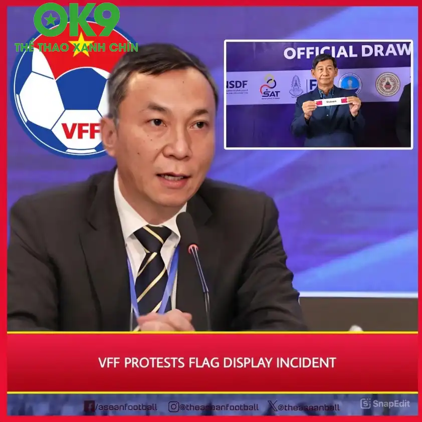 VFF gửi văn bản tới AFF yêu cầu làm rõ sự cố hiển thị sai quốc kỳ Việt Nam